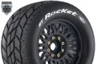 Louise RC MFT ST-ROCKET 1-8 Stadium Truck Tire Set Mounted Sport Black Wheels Removable 0" & 1/2" OFFSET HEX 17mm L-T3224X / LR-T3324X