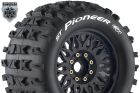 Louise RC MFT ST-PIONEER 1-8 Stadium Truck Tire Set Mounted Sport Black Wheels Removable 0" & 1/2" OFFSET HEX 17mm L-T3225X / LR-T3325X