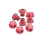GPM ARRMA Krat, Tal, Typh, Sent, Out, Notor, Limit, Infra 6s Alu-Radmitnehmer mit Muttern rot (4) / GPMMAK010R
