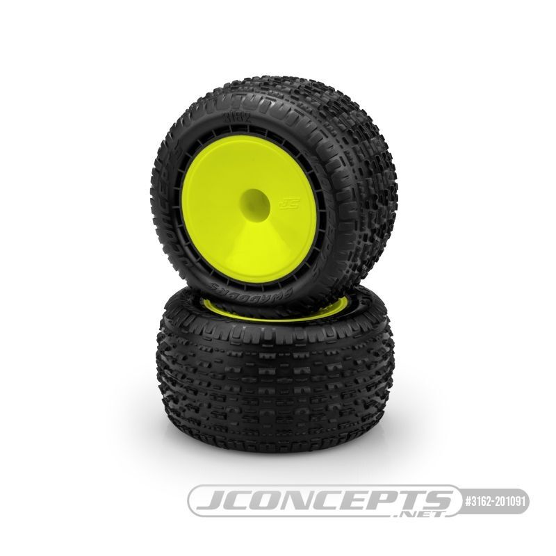 JConcepts 1/10 Stadium Truck Swaggers 2.2 Reifen pink auf Felgen gelb (2) / JC-3162-201091