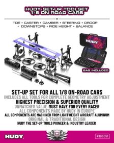 HUDY SET-UP TOOLSET 1/8 ON-ROAD CARS / HUD108051