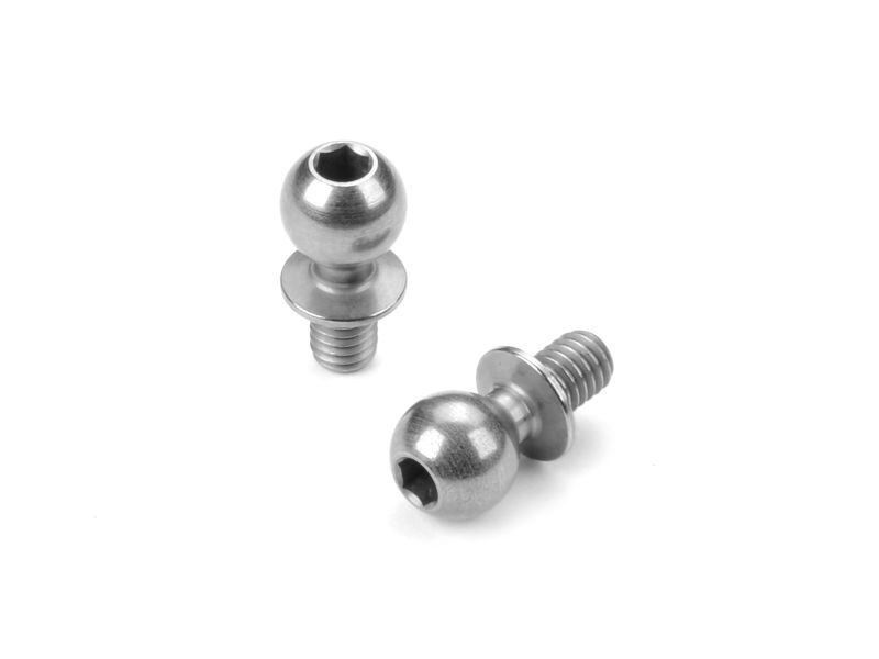 XRAY HARD STEEL BALL END 5.4MM WITH THREAD 4MM - NICKEL COATED (2 / XRA362654