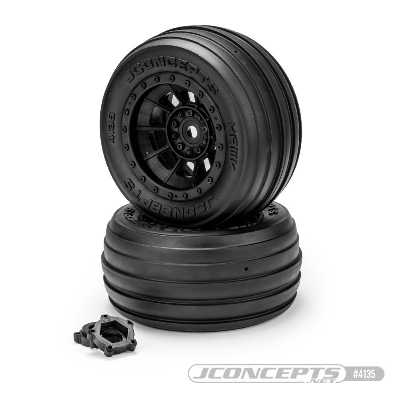 JConcepts TRX X-Maxx, XRT, Kraton 8S Hawk Reifen medium auf Felgen schwarz 17+24mm (2) / JC-4135-3994