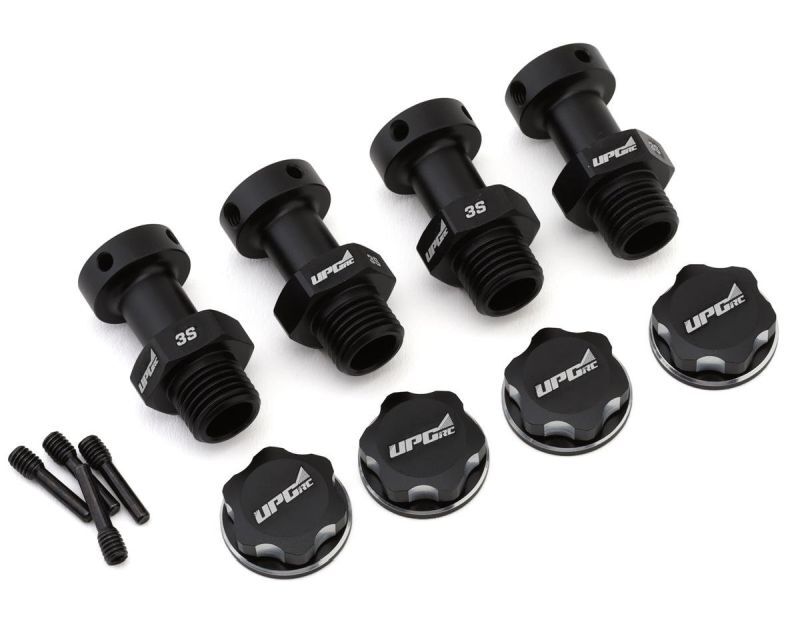 UpGrade RC Direct Fit w/UpGrade RC 2.8 Tires Aluminum 17mm Hex Conversion for Arrma 3S Vehicles (Black) / UPG-11012