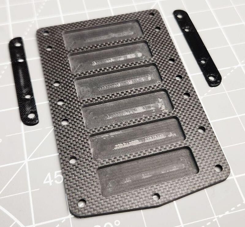 CRC 2,5mm Carbon Akku-Platte mit 1,5 mm Gewicht-Spacern / CRC3026