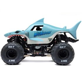 LOSI 1/18 Mini LMT Megalodon 2S 4X4 RTR Brushed Monster Truck (incl.Akku und Ladegerät) Blue / LOS01026T3