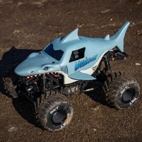 LOSI 1/18 Mini LMT Megalodon 2S 4X4 RTR Brushed Monster Truck (incl.Akku und Ladegerät) Blue / LOS01026T3
