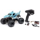 LOSI 1/18 Mini LMT Megalodon 2S 4X4 RTR Brushed Monster Truck (incl.Akku und Ladegerät) Blue / LOS01026T3