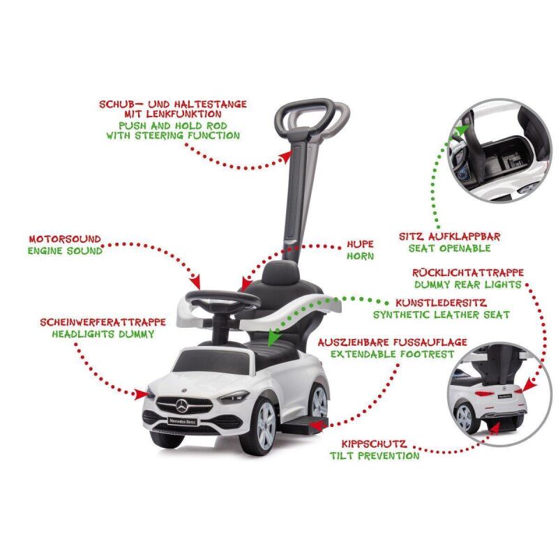 Jamara Rutscher Mercedes-Benz C-Class weiß 3in1 / 464025