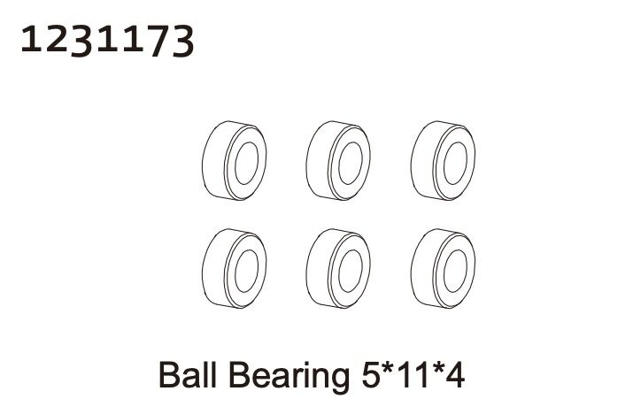 Absima Kugellager 5*11*4 (6) / 1231173