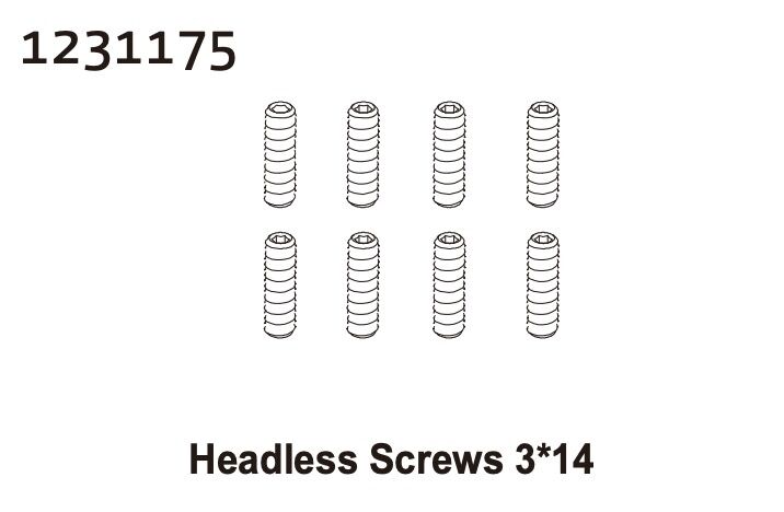 Absima Mandenschrauben 3*14 (8) / 1231175