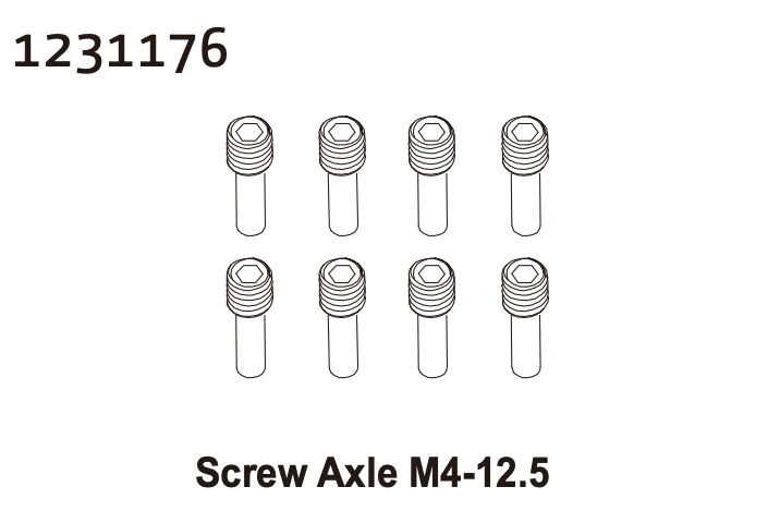 Absima Pinschrauben M4*12.5 (8) / 1231176