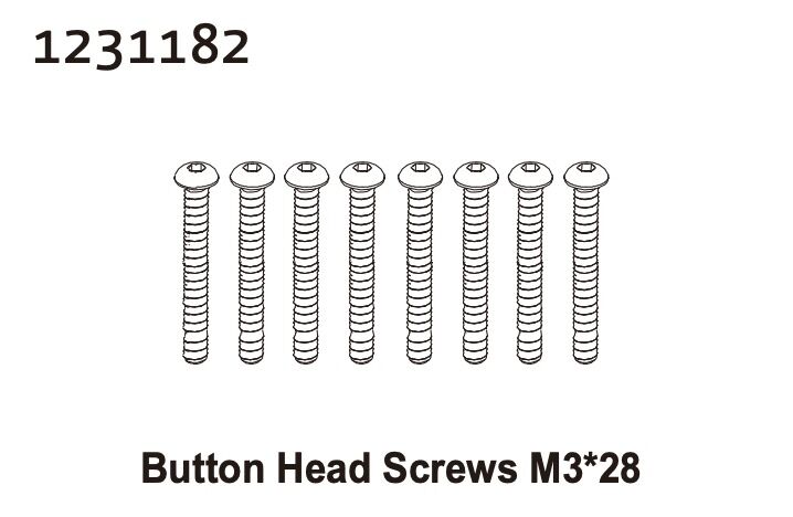 Absima Kopfschrauben M3*28 (8) / 1231182