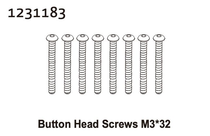 Absima Kopfschrauben M3*32 (8) / 1231183