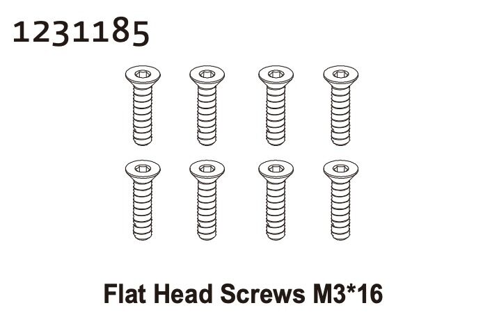 Absima Senkkopfschrauben M3*16 (8) / 1231185