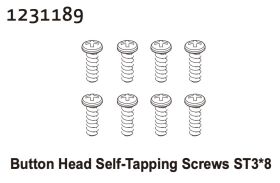 Absima Kopfschrauben ST3*8 (8) / 1231189