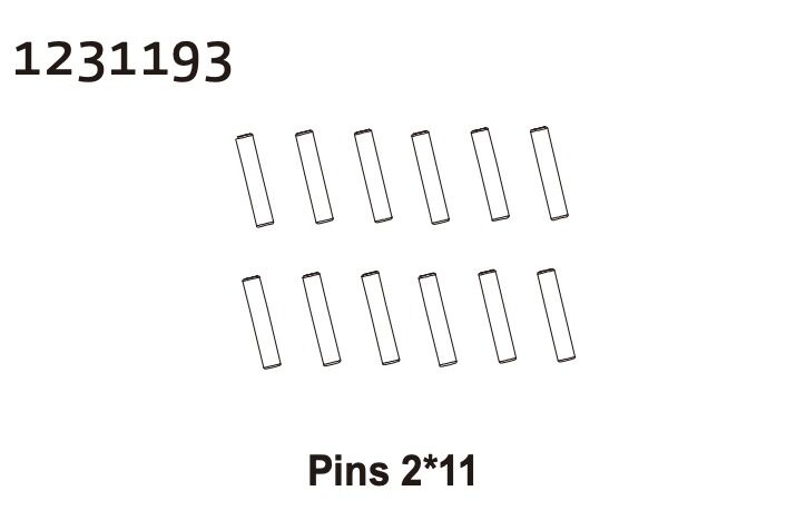 Absima Pins 2*11 (12) / 1231193