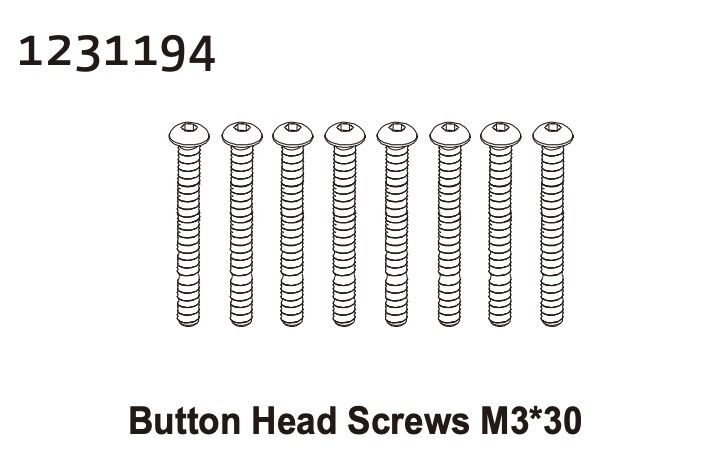 Absima Kopfschrauben M3*30 (8) / 1231194