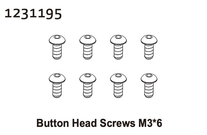 Absima Kopfschrauben M3*6 (8) / 1231195