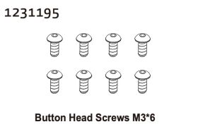 Absima Kopfschrauben M3*6 (8) / 1231195