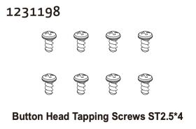 Absima Kopfschrauben ST2.5*4 (8) / 1231198