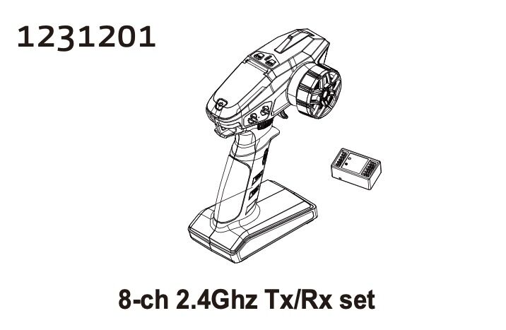 Absima 10-Kanal 2.4GHz Sender/Empfängerset CR4.4 PATROL / 1231201
