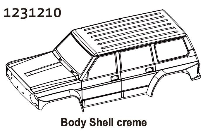 Absima Karosserie creme CR4.4 PATROL / 1231210