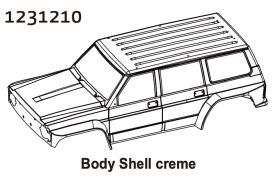 Absima Karosserie creme CR4.4 PATROL / 1231210