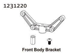 Absima Karosseriehalter vorne CR4.4 PATROL / 1231220