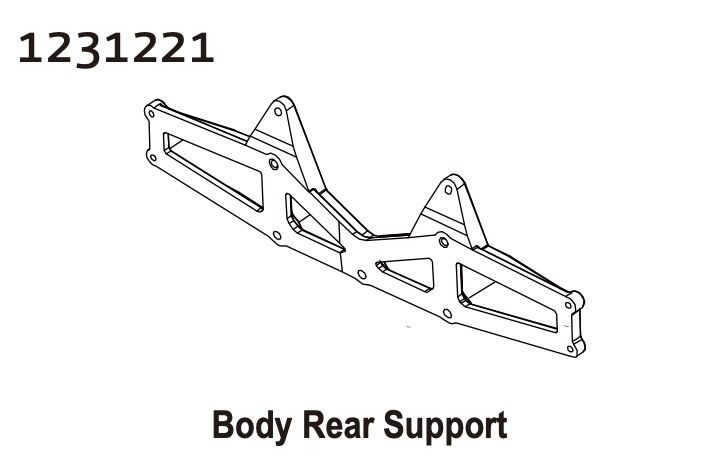 Absima Karosseriehalter hinten CR4.4 PATROL / 1231221
