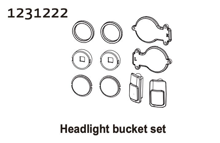 Absima Scheinwerfer-Einbausatz CR4.4 PATROL / 1231222
