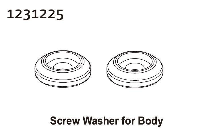 Absima Karosserie-Beilagscheiben (2) CR4.4 PATROL / 1231225