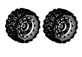 Absima Pre-glued Tire Set (2) / 1610125