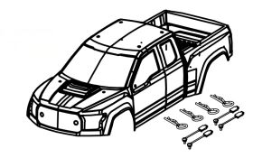 Absima Body Shell Fluo-Blue + Stickers / 1610129