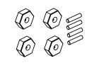 Absima Wheel Hex Nuts & Pins (4) / 1610139