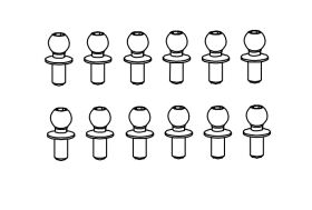 Absima 4.8mm Ball Screws (12) / 1610158