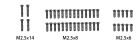 Absima Screw Set M2.5*14/M2.5*8/M2.5*6 / 1610161