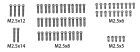 Absima Screw Set M2.5*5/M2.5*6/M2.5*8/M2.5*12/M2.5*14 / 1610166