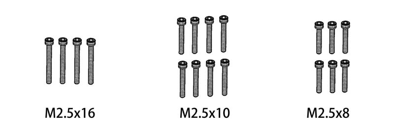 Absima Screw Set M2.5*8/M2.5*10/M2.5*16 / 1610167