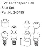Hobby Plus RC Technology Co., Ltd. EVO PRO 1speed Ball Stud Set / HBP240495