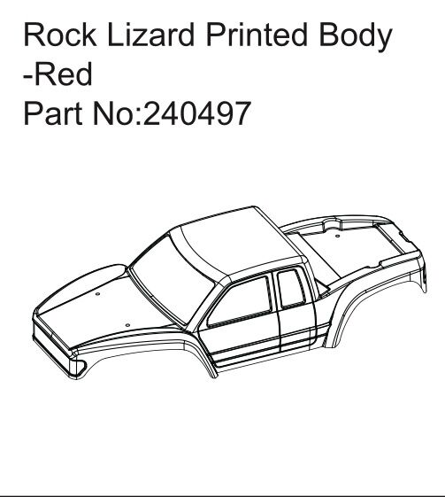 Hobby Plus RC Technology Co., Ltd. Rock Lizard Printed Body-Red / HBP240497