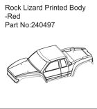Hobby Plus RC Technology Co., Ltd. Rock Lizard Printed Body-Red / HBP240497