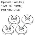 Hobby Plus RC Technology Co., Ltd. Optional Brass Hex 1.5mm Pin ( +10MM ) / HBP240498