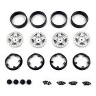 Hobby Plus RC Technology Co., Ltd. Deep Star Bead Lock Wheel ( 1.2 ) Satin Silver / HBP240504
