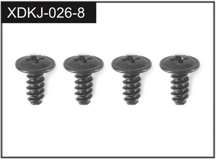 Absima 2.3*8 Screws (4) / J-026-8