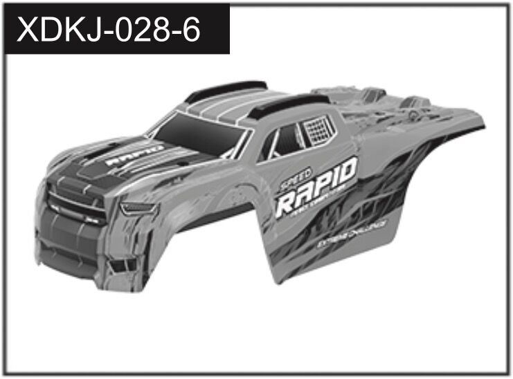 Absima Green Car Body (Rapid) / J-028-6 green