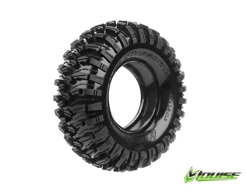 LOUISE 1/10 Crawler CR-Sixgear 1.9 supersoft Reifen mit Einlagen (2) / LOUT3370VI