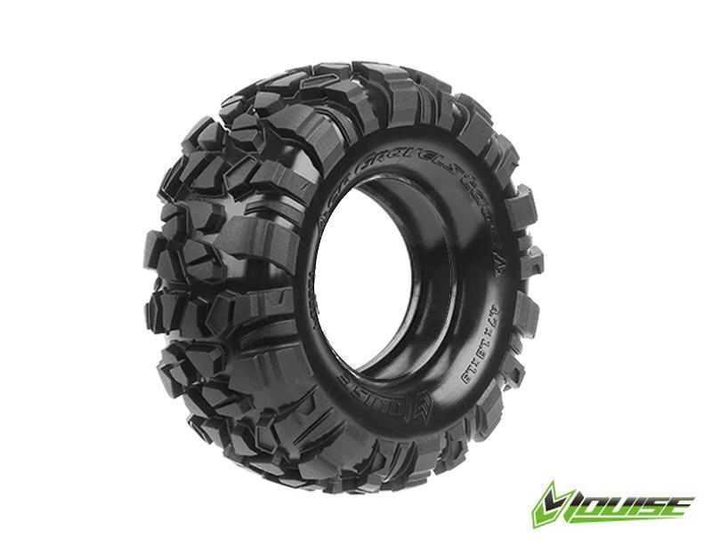 LOUISE 1/10 Crawler CR-Gravelstage 1.9 supersoft Reifen mit Einlagen (2) / LOUT3371VI