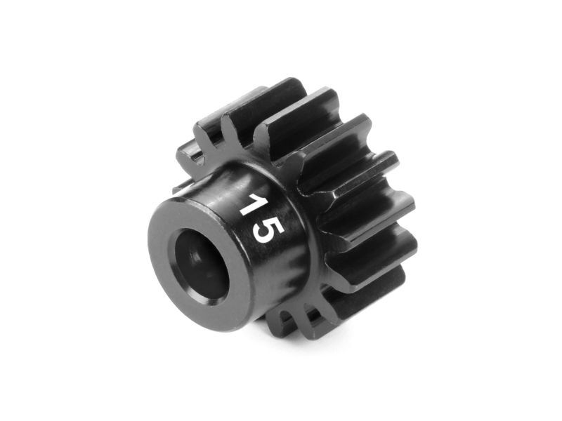 HUDY PINION GEAR HARD STEEL 15T (MODULE 1) / HUD294315