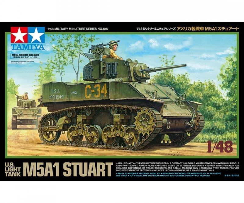 TAMIYA 1:48 US M5A1 Stuart Light Tank (1) / 300032606